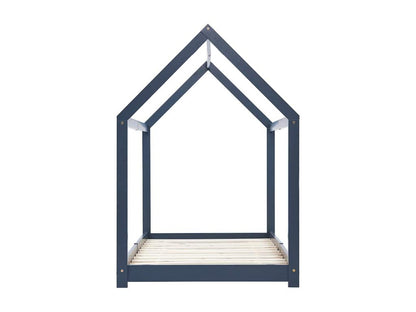 Children's bed frame, grey, solid pine wood, 90x200 cm