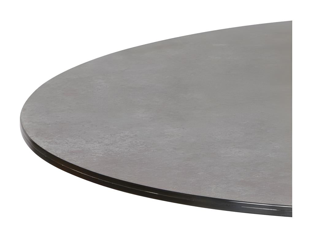 Articulated coffee table, metal/glass, dark grey ceramic - VERRO