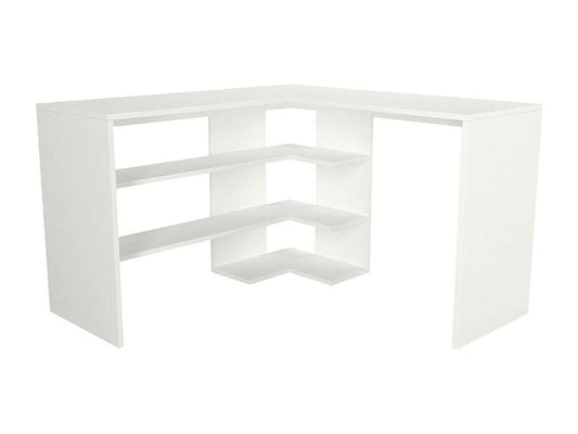 Meubiana Desk, Multipurpose PC Desk, Work Surface, 120x120x74 cm, White