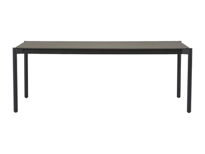 Bo garden table 104x204cm black grey stone decor.