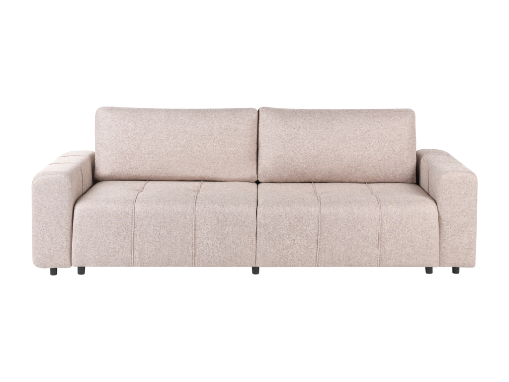 Homzora 3-Seater Sofa Bed in Light Brown Fabric
