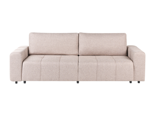 Homzora 3-Seater Sofa Bed in Light Brown Fabric