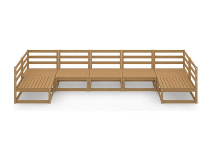 7-piece garden furniture set made of solid pine wood
