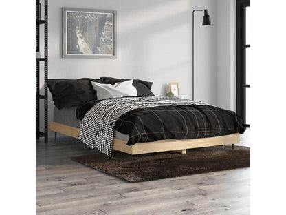 Homzora oak bed frame 120x190 engineered wood