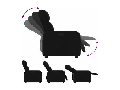 Black Fabric Reclining Chair