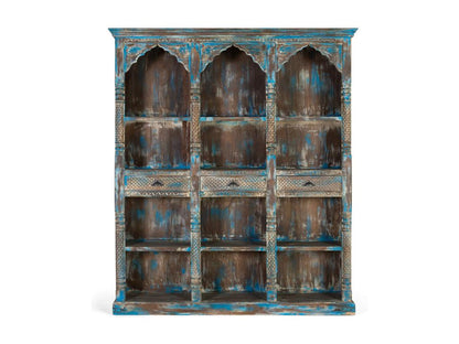 170 cm sideboard in aged blue mango wood