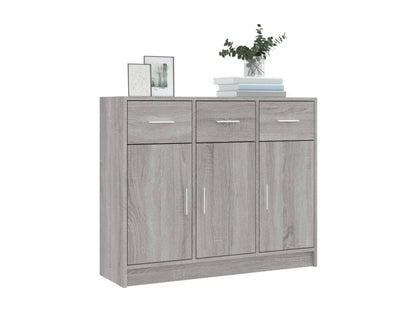 Meubiana grey sideboard 91x28x75 cm engineered wood
