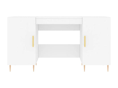 White wooden desk/workstation, 140x50x75 cm, 02 0023511