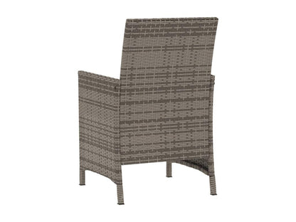 Meubiana 3-piece set with grey resin wicker cushions