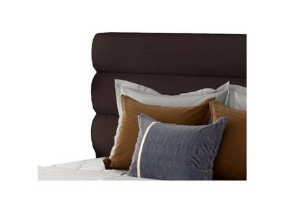 Homzora brown faux leather designer bed - 4 sizes - 180x200