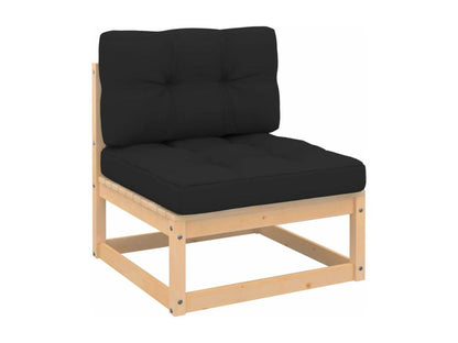 8-piece garden furniture set with cushions, solid pine wood