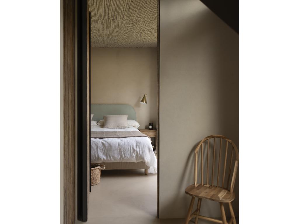 Removable headboard in blue-green corduroy, 180x110cm - Meubiana