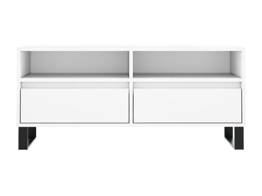 White TV stand 100x34.5x44.5 cm engineered wood