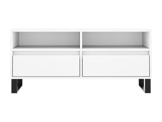 White TV stand 100x34.5x44.5 cm engineered wood