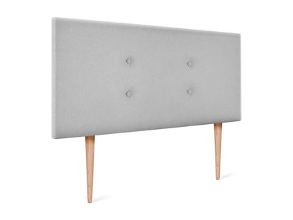 Homzora Aqualine Fabric Headboard with 2 Buttons, 90x105cm, with Legs, for 80/90cm Beds - Grey
