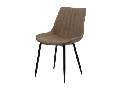 Set of 2 Homzora chairs in faux leather and black metal - Homzora