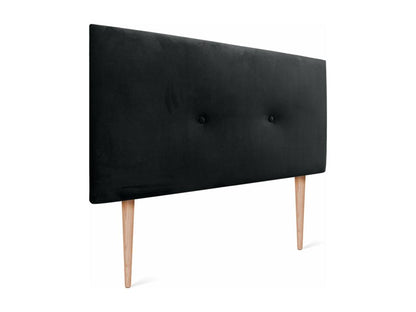 Doucezen Smooth Velvet Headboard with Buttons 105x115 with Bed Legs 105 - Black