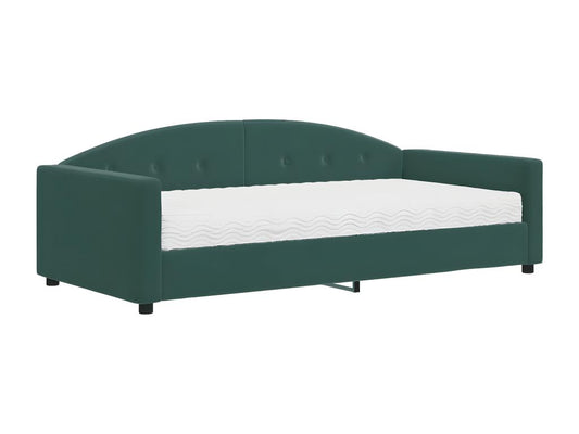 Daybed with dark green 100x200 cm velvet mattress