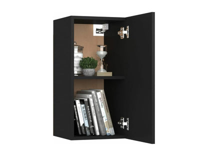7-Piece TV Furniture Set, Black Chipboard