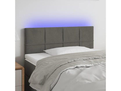 Dark Grey LED Headboard 80x5x78/88 cm Velvet