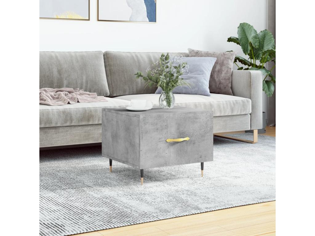 Concrete grey coffee table 50x50x40 cm engineered wood