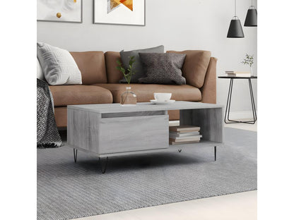 Homzora coffee table, grey, 90x50x36.5 cm, engineered wood