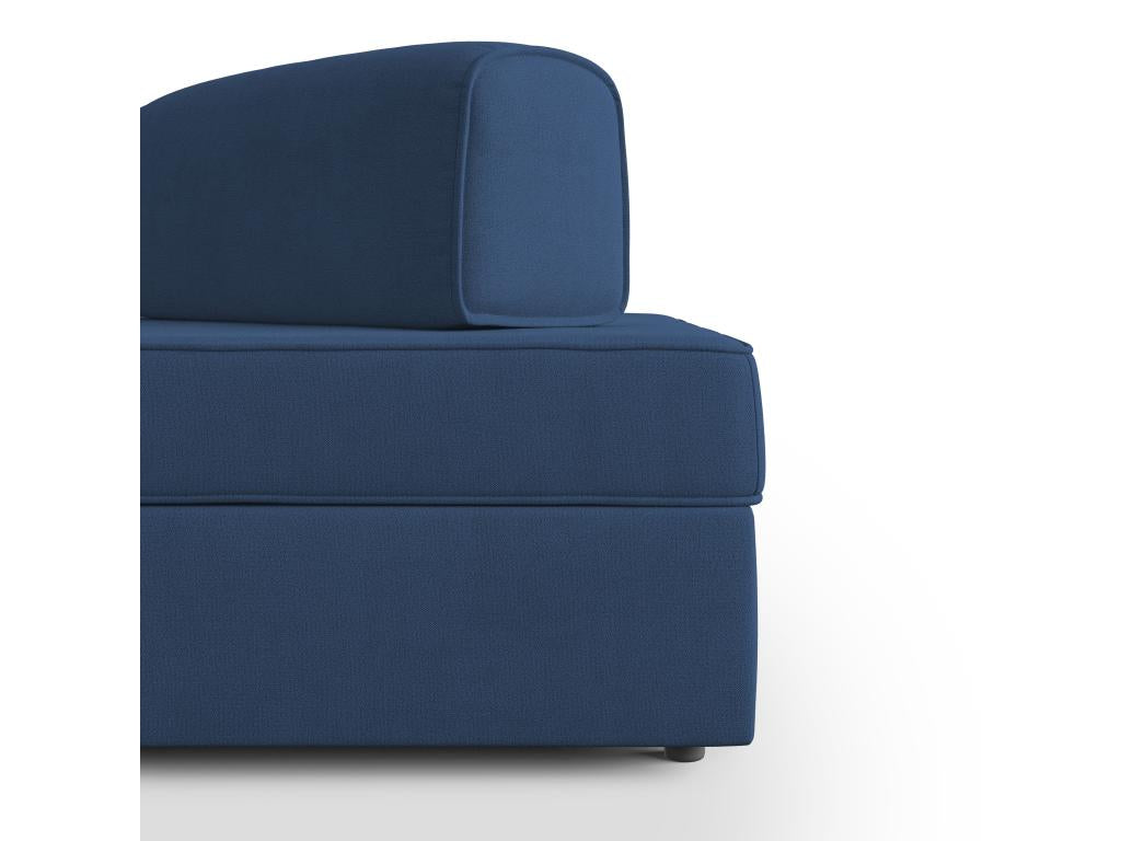 Liberty Sofa with pull-out ottoman and removable backrest in waterproof fabric T02 160 cm blue