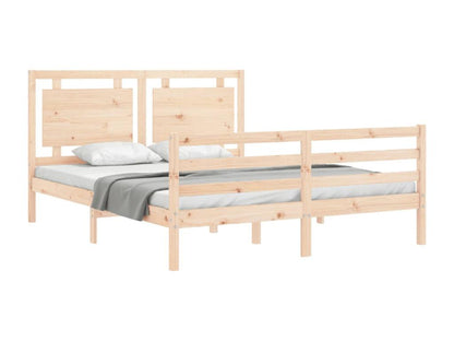 Bed frame with headboard, Meubiana size, solid wood