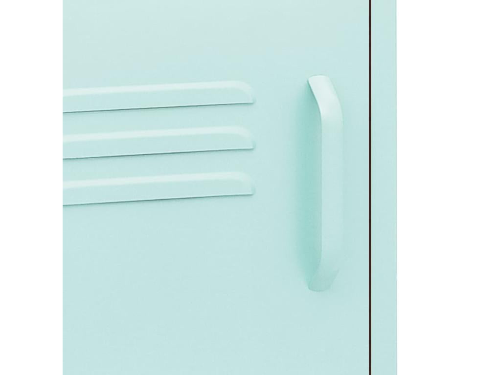 Set of 2 bedside tables, mint green, 35x35x51 cm, steel