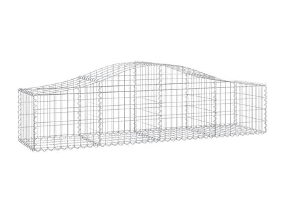 15 arched gabion baskets, 200x50x40/60 cm, galvanized iron