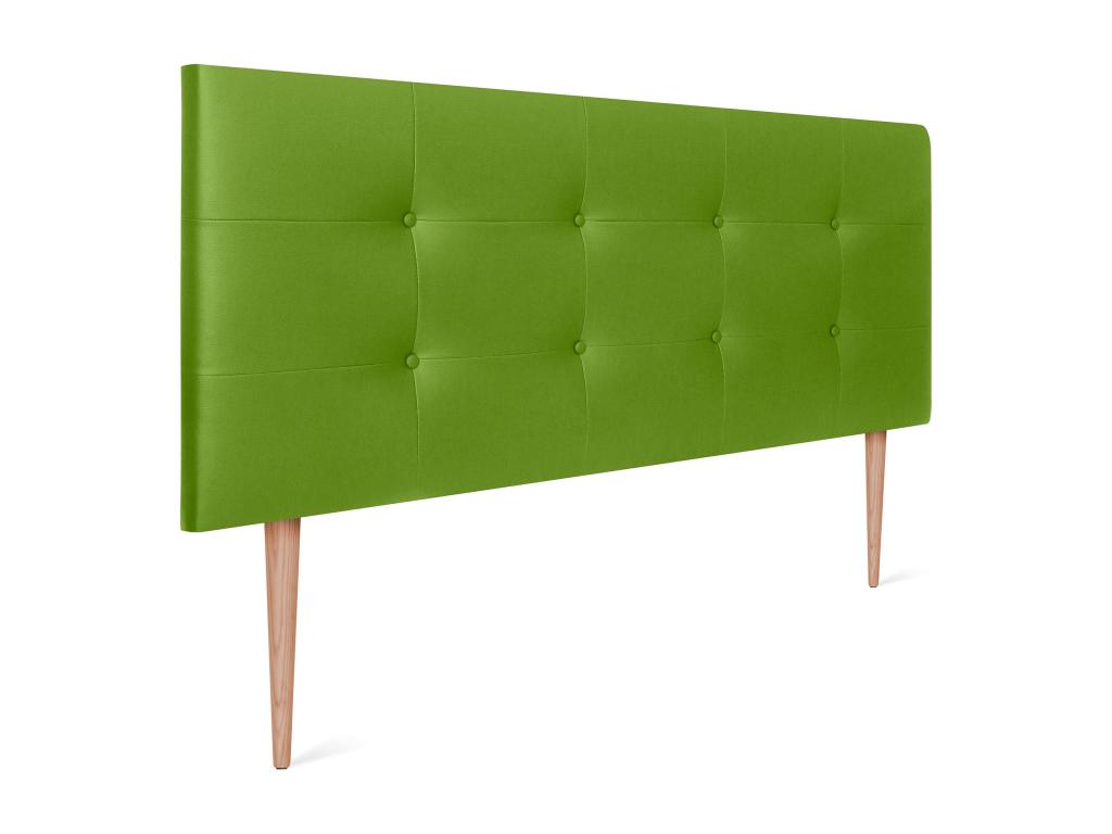 Meubiana Faux Leather Upholstered Headboard 160x115cm with Legs for 150/160cm Beds - Green