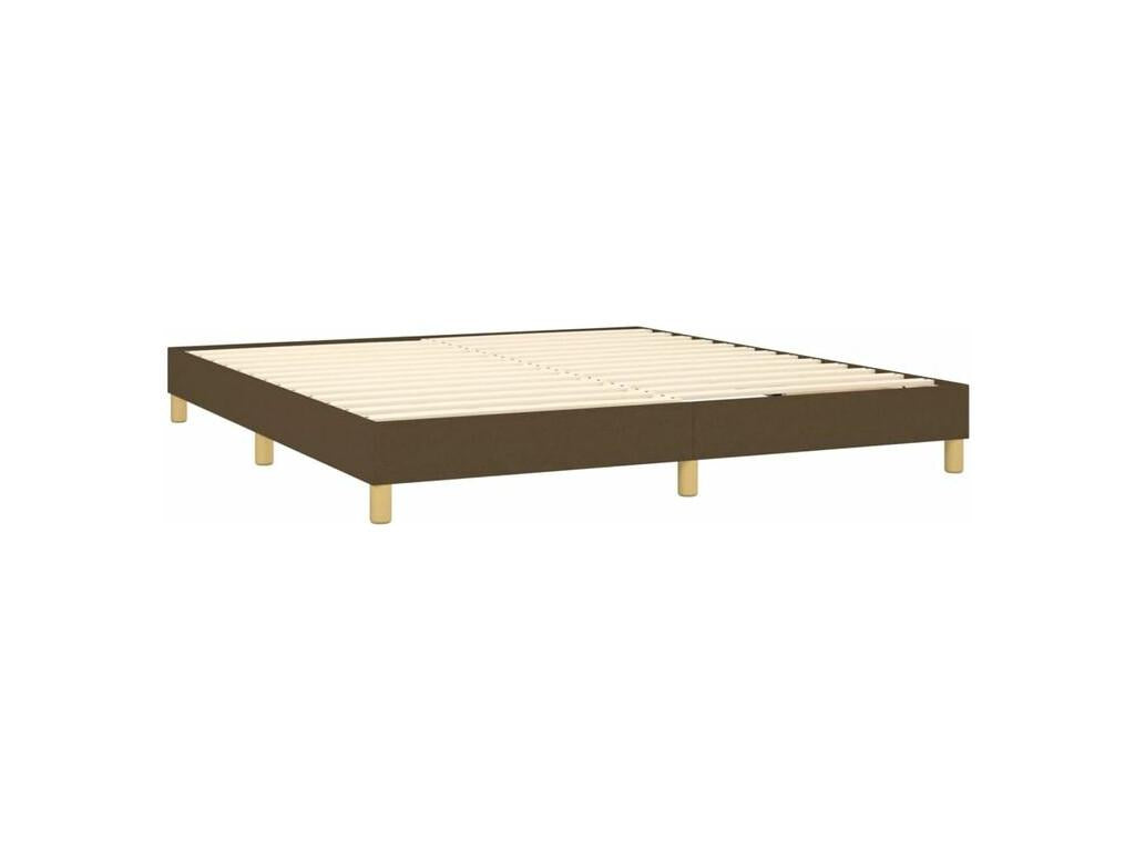 Homzora bed base with dark brown mattress 160x200