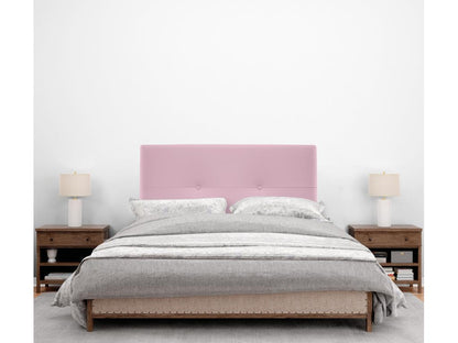Homzora Faux Leather Headboard with Buttons 90x50cm for 80/90cm Beds - Pink
