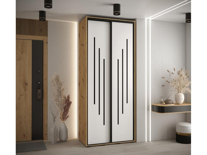 Homzora 8 Sliding Door Wardrobe 235.2/110/60 2 Doors Homzora/White/Black
