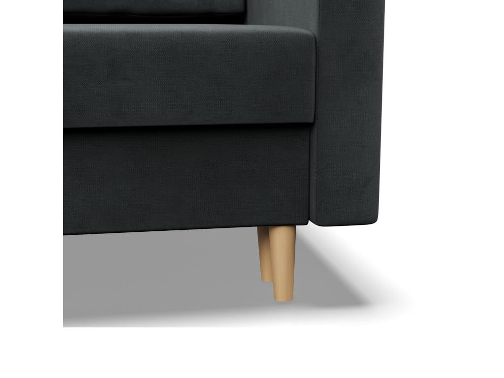 3-seater sofa with sleeper function, reversible cushion, dark grey