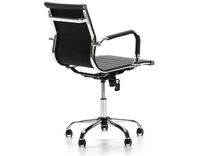 Homzora Reclining Office Chair, Black Synthetic Leather