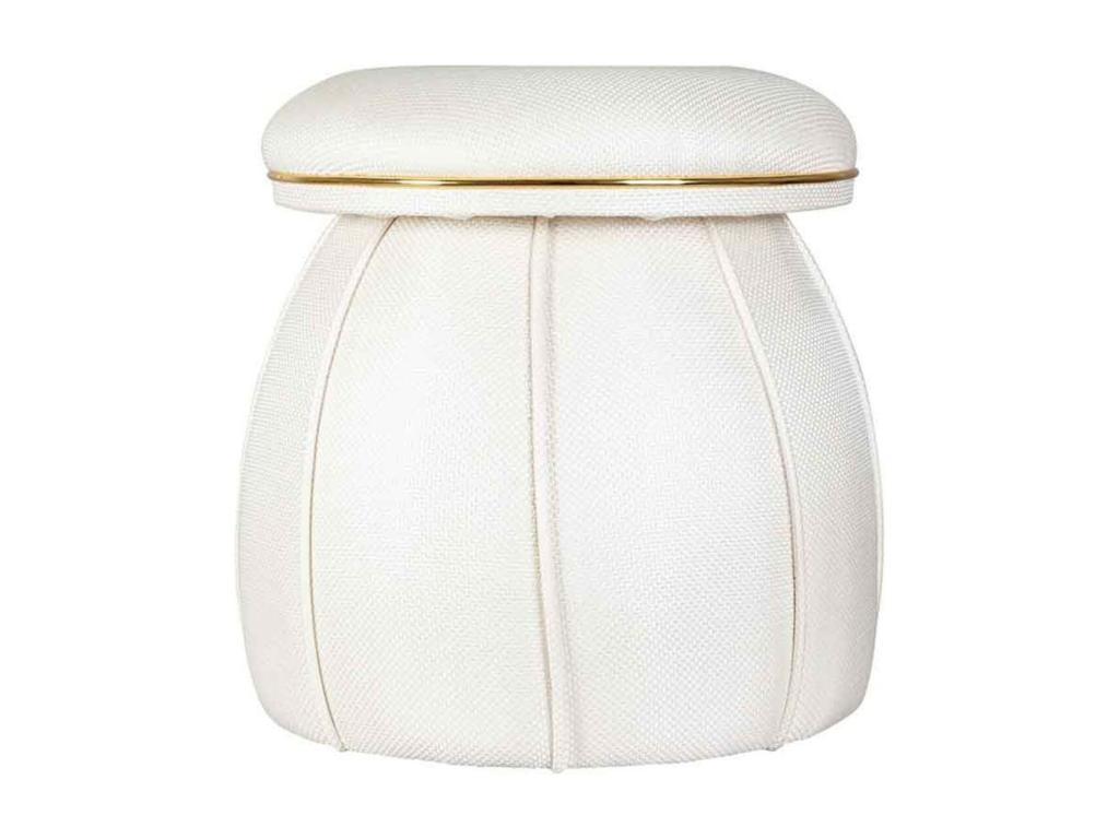 Meubiana Designer Stool 55cm Ivory / Gold