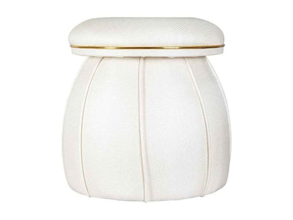 Meubiana Designer Stool 55cm Ivory / Gold