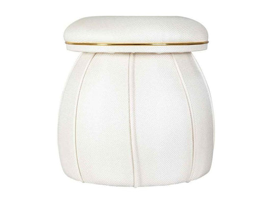 Meubiana Designer Stool 55cm Ivory / Gold