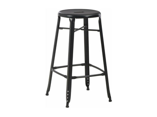 Meubiana black metal stools - Set of 2