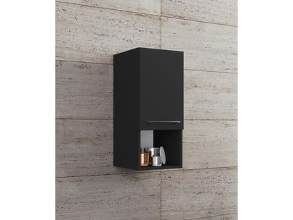 Meubiana Wood Bathroom Furniture Bathroom Cabinet Mid-Storage Cabinet Wall-Mounted Bathroom Furniture Shelf Meubiana DF Black