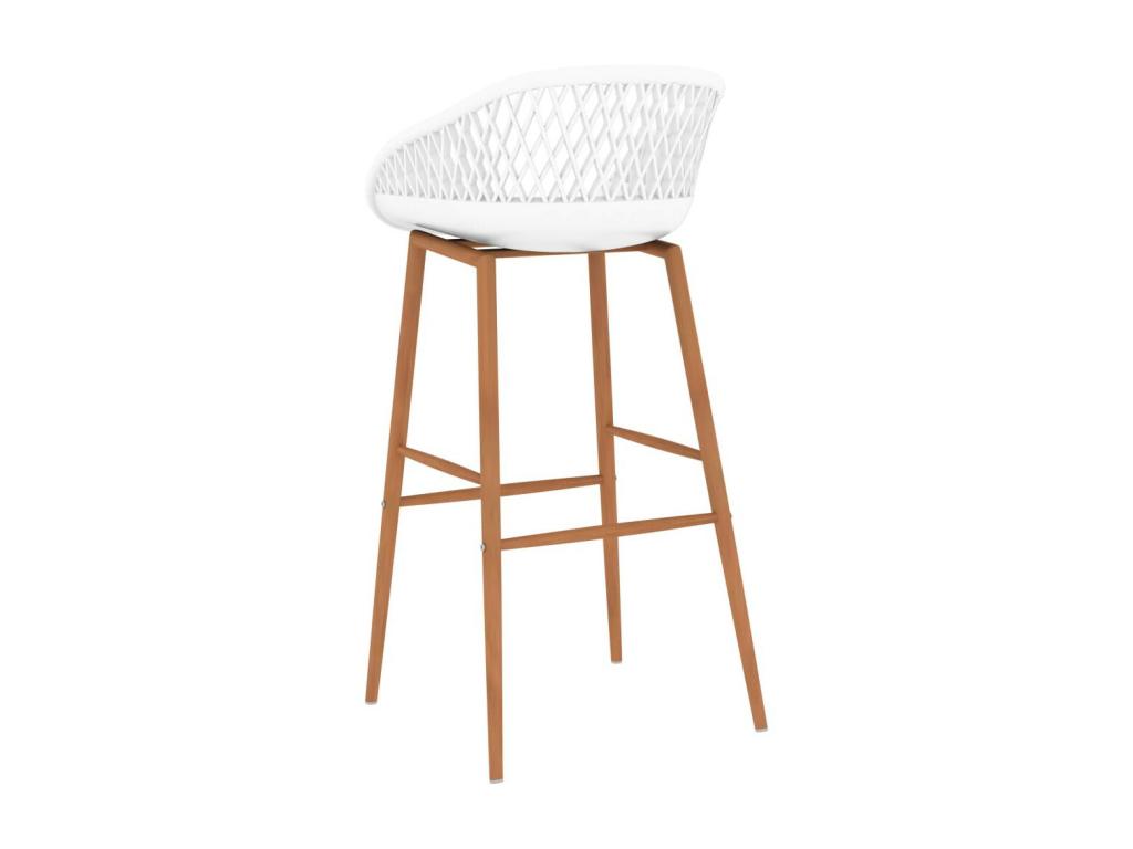 2-piece white bar stools