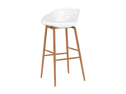 2-piece white bar stools
