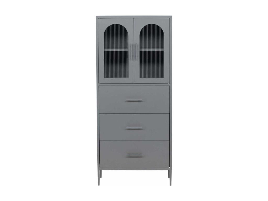La Paz Light Grey 2-Door, 3-Drawer Highboard
