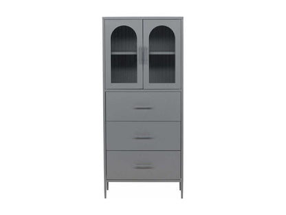 La Paz Light Grey 2-Door, 3-Drawer Highboard