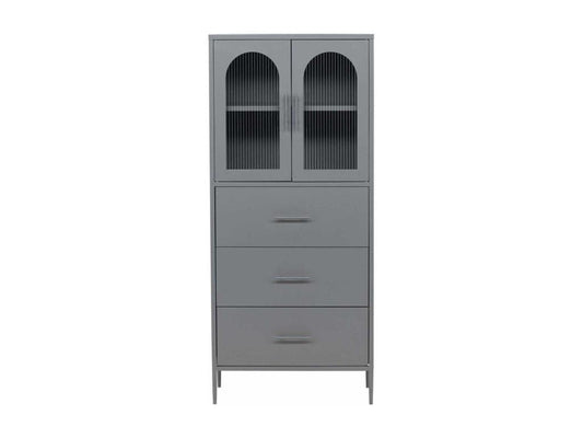 La Paz Light Grey 2-Door, 3-Drawer Highboard