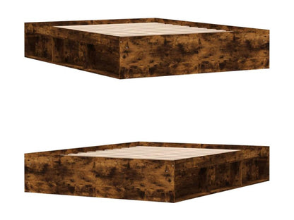 Smoked oak bed frame 160x200 cm