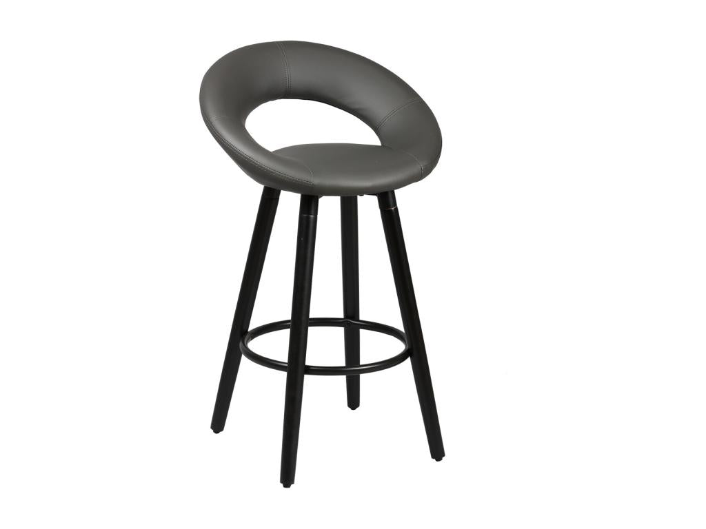 Meubiana - Set of 6 Grey and Black Stools