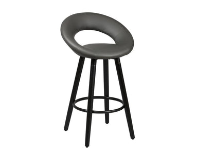 Meubiana - Set of 6 Grey and Black Stools