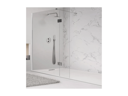 Homzora 155x100 cm Grey Shower Tray, Homzora PLUS Line, Made of Resin and Marble Powder, with Marble Resin Side Grid